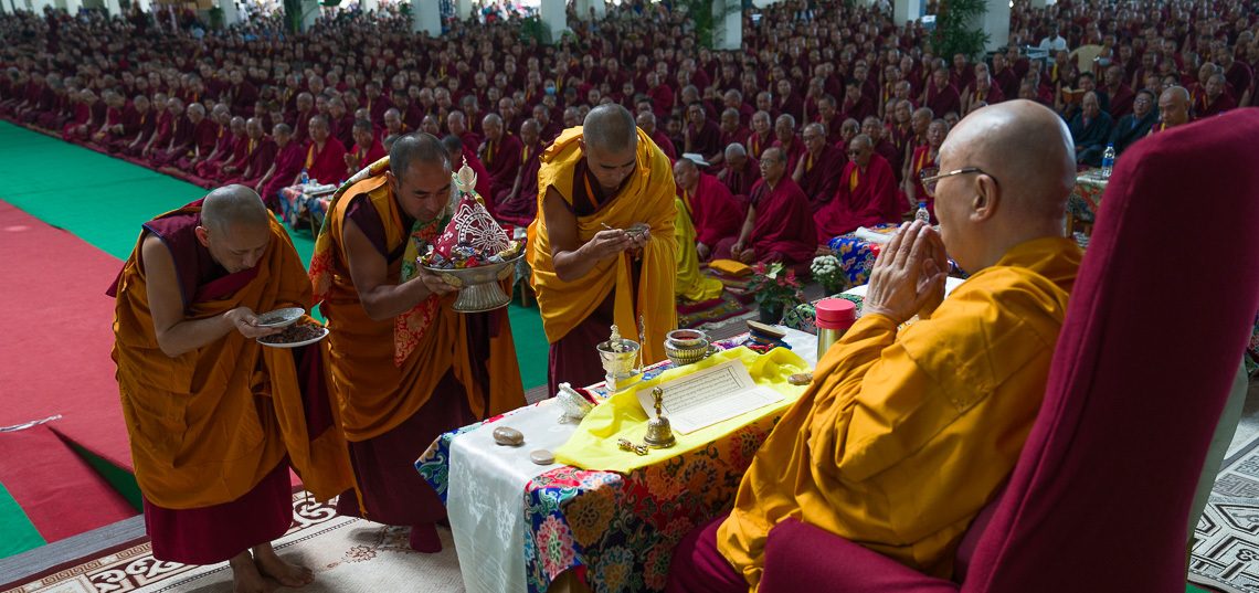 Photos - His Holiness Attends One-Year Prayer Ceremony for the Late Gyalo Thondup