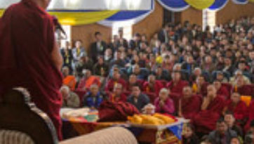 Audience for Shillong’s Tibetans and an Interfaith Meeting
