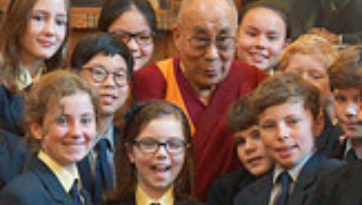His Holiness the Dalai Lama Meets the Press, School-children and Fellows of the Dalai Lama Centre for Compassion in Oxford