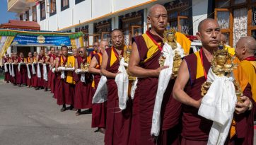 Prayers for His Holiness the Dalai Lama’s Long Life Offered at Sera Monastery