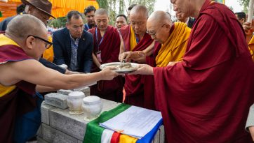 Laying the Foundation Stone for the New Jokhang in Leh and Blessing the Dharma Centre at Choglamsar