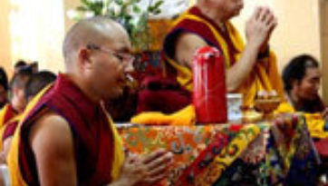 His Holiness the Dalai Lama Attends Prayer Ceremony