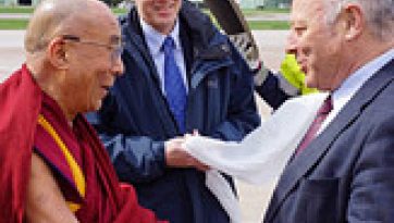 His Holiness the Dalai Lama Arrives in Bolzano, South Tyrol